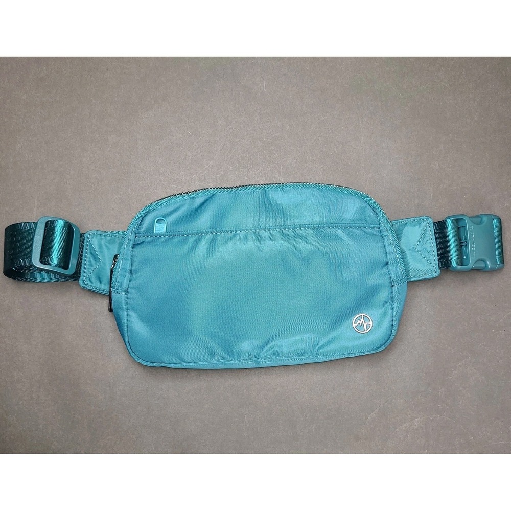 Pander Teal Belt Bag 5 Pocket Fanny Pack Travel Waist Crossbody Adjustable Nylon